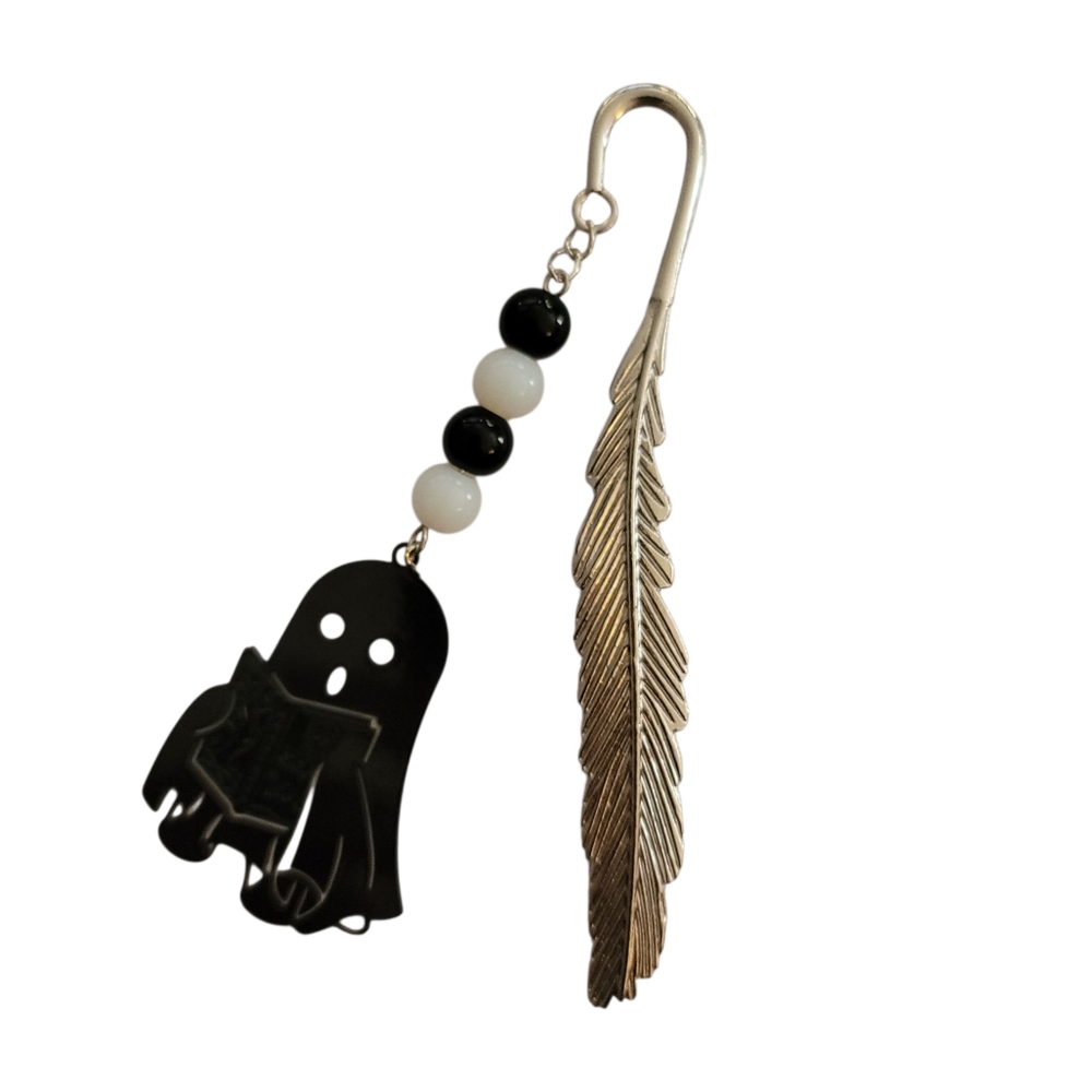 Reading Ghost Crystal Feather Bookmark